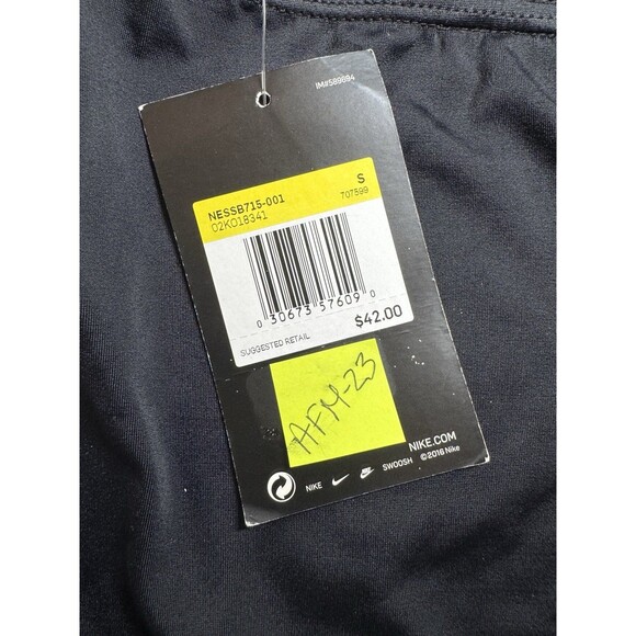 Nike Logo Tape Black Cross Back Tankini Swim Top Size  SMALL Girls - Picture 7 of 7